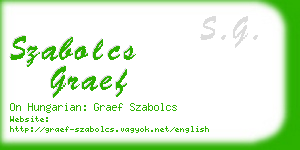 szabolcs graef business card